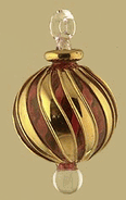 Egyptian blown glass ball Christmas ornament