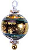 Egyptian blown glass ball Christmas ornament