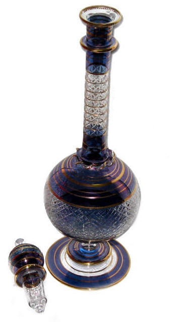Egyptian blown glass decanter