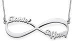 Infinity name necklace sterling silver