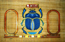 Papyrus Painting: Personalized Scarab