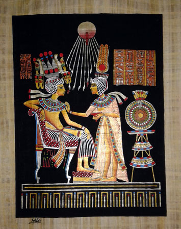 Throne of King Tut with his wife
