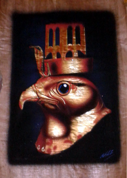 Papyrus Painting: The Egyptian God Horus