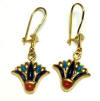 Lotus earrings in 18k gold