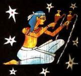 Egyptian Astrological papyrus painting Aquarius