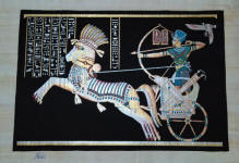 Papyrus Painting  of Ramses the Warrior and the Battle of Kadesh