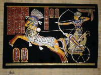 Papyrus Painting  of Ramses the Warrior and the Battle of Kadesh