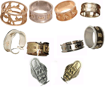 Personalized Cartouche rings and bands