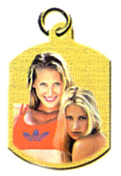Custom laser etched dog tag style photo pendants