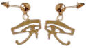 18k gold Eye of Horus earrings.