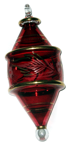 Egyptian Blown Glass Christmas Ornament