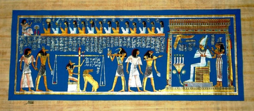 Egyptian papyrus painting