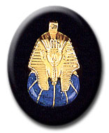 King Tut with blue lapis pendant