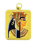 Cleopatra pendant, laser etched