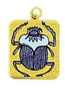 laser etched scarab pendant