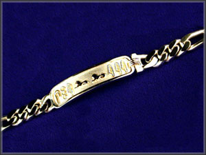 Link Cartouche bracelet in Sterling  Silver