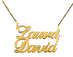 Name pendant in solid 18k gold or sterling silver