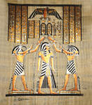 Egyptian Papyrus Painting: Coronation of Ramses 