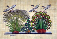  Papyrus Painting - Nile Geese and lotus