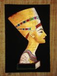 Nefertiti papyrus painting