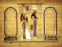 Personalized Papyrus Painting: Isis and Nefertari in the Afterlife