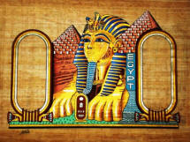 Papyrus Painting: Personalized Sphinx