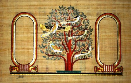 Personalized papyrus art - Tree of life