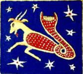 Personalized Egyptian Astrological papyrus painting Capricorn