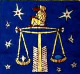 Personalized Egyptian Astrological papyrus painting Libra