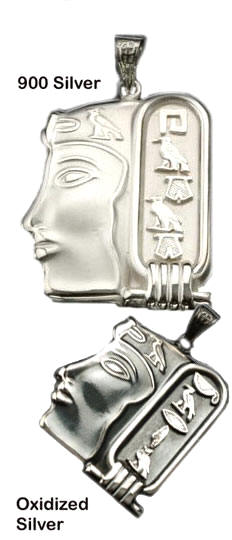 Sterling Silver Queen Cartouche