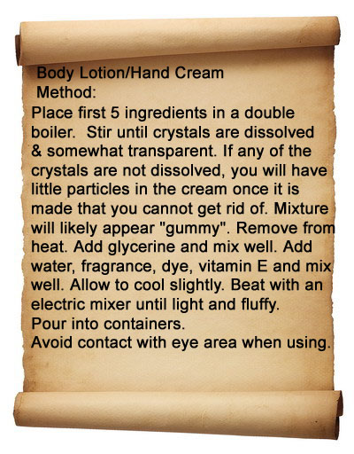 body lotion recipe method