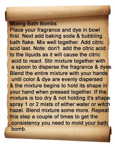 mixing bath bombs recipe