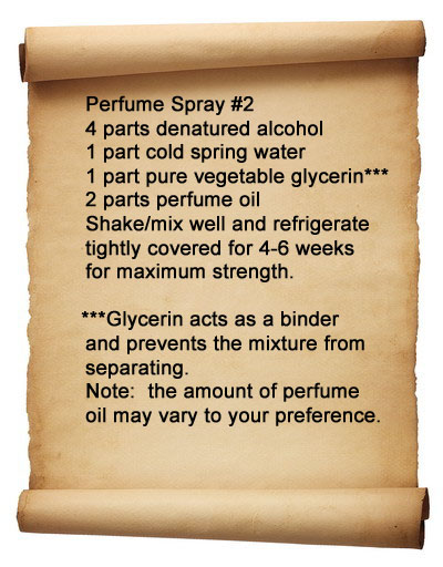 perfume spray recipe