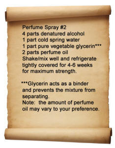 perfume spray recipe