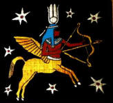 Personalized Egyptian Astrological papyrus painting Sagittarius