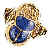 scarab ring with inlaid stone