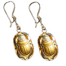 scarab earrings hoop style