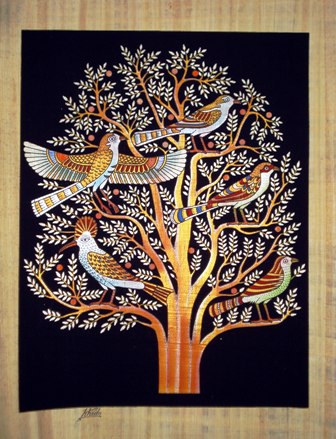 Egyptian Papyus painting Tree of Life