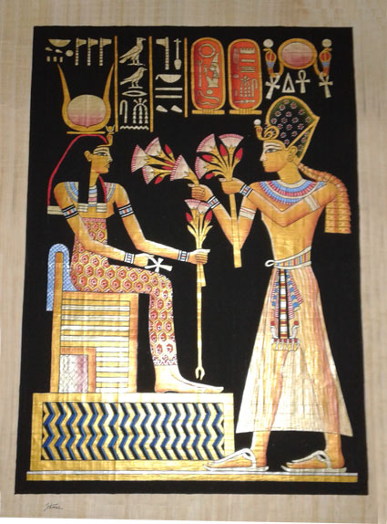 papyrus isis and ramses  
