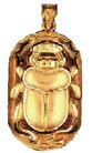 18k gold scarab pendant