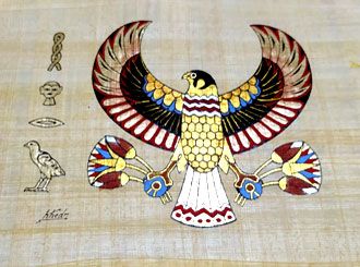 horus falcon papyrus