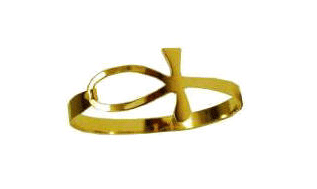 18k gold or silver ankh bracelet, bangle