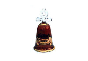 blown glass christmas bell