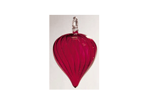 blown glass christmas ornament heart