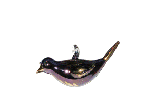 blown glass christmas ornament swan