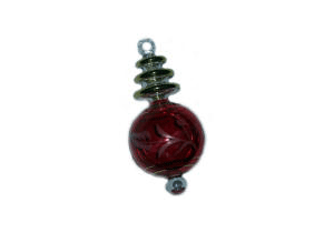 Sugar plum blown glass christmas ornament 