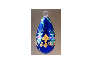 blown glass christmas bell