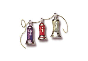 blown glass christmas ornaments minature bells