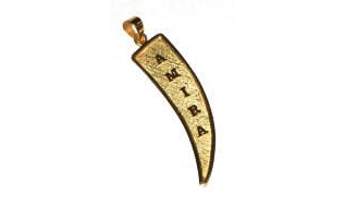 Dagger cartouche in 18k gold