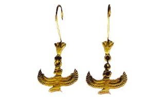 the goddess isis earrings in 18k gold or 900 silver